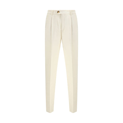 Brunello Cucinelli Cream Cotton Casual Pants