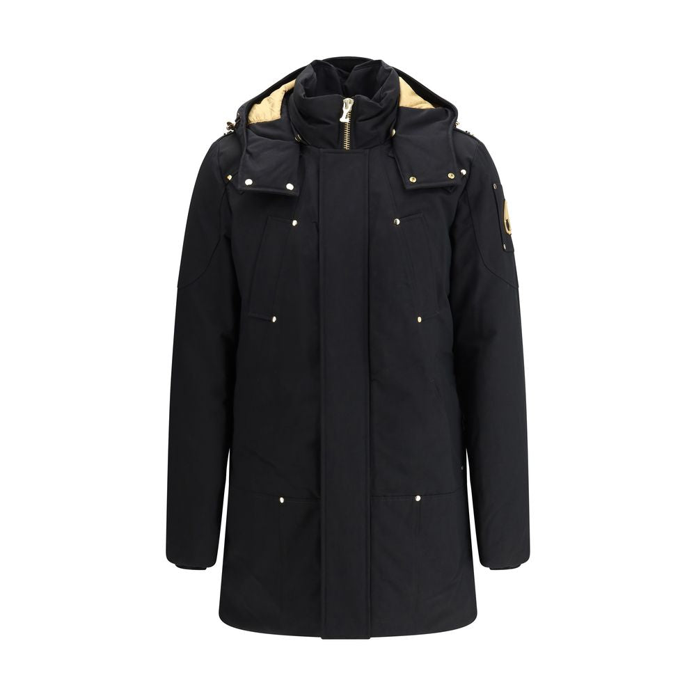 Moose Knuckles Stirling Parka - Black Cotton Luxury