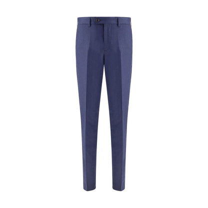 Brunello Cucinelli Blue Fleece Wool Pants – Luxurious Comfort Redefined