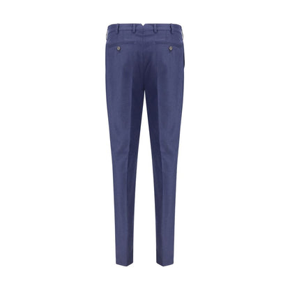 Brunello Cucinelli Blue Fleece Wool Pants – Luxurious Comfort Redefined
