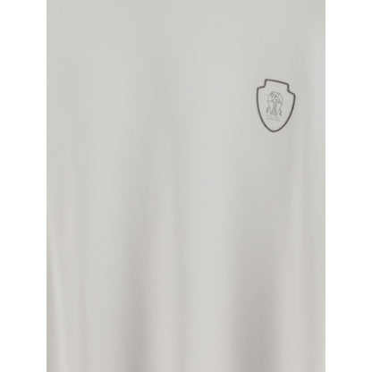 Brunello Cucinelli White Polyamide T-Shirt for Timeless Elegance