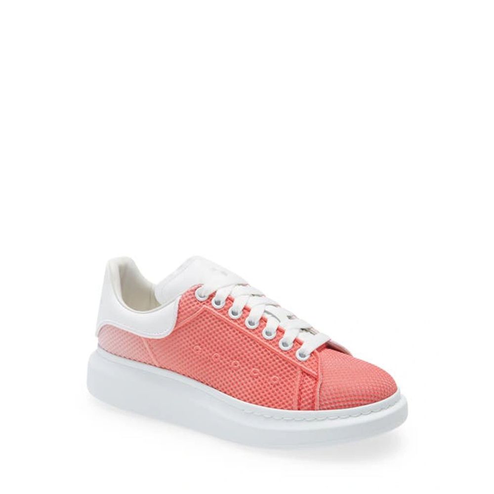 Alexander McQueen Coral & White Degrade Chunky Sneakers