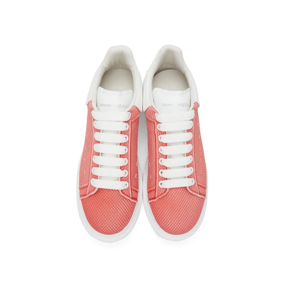 Alexander McQueen Coral & White Degrade Chunky Sneakers