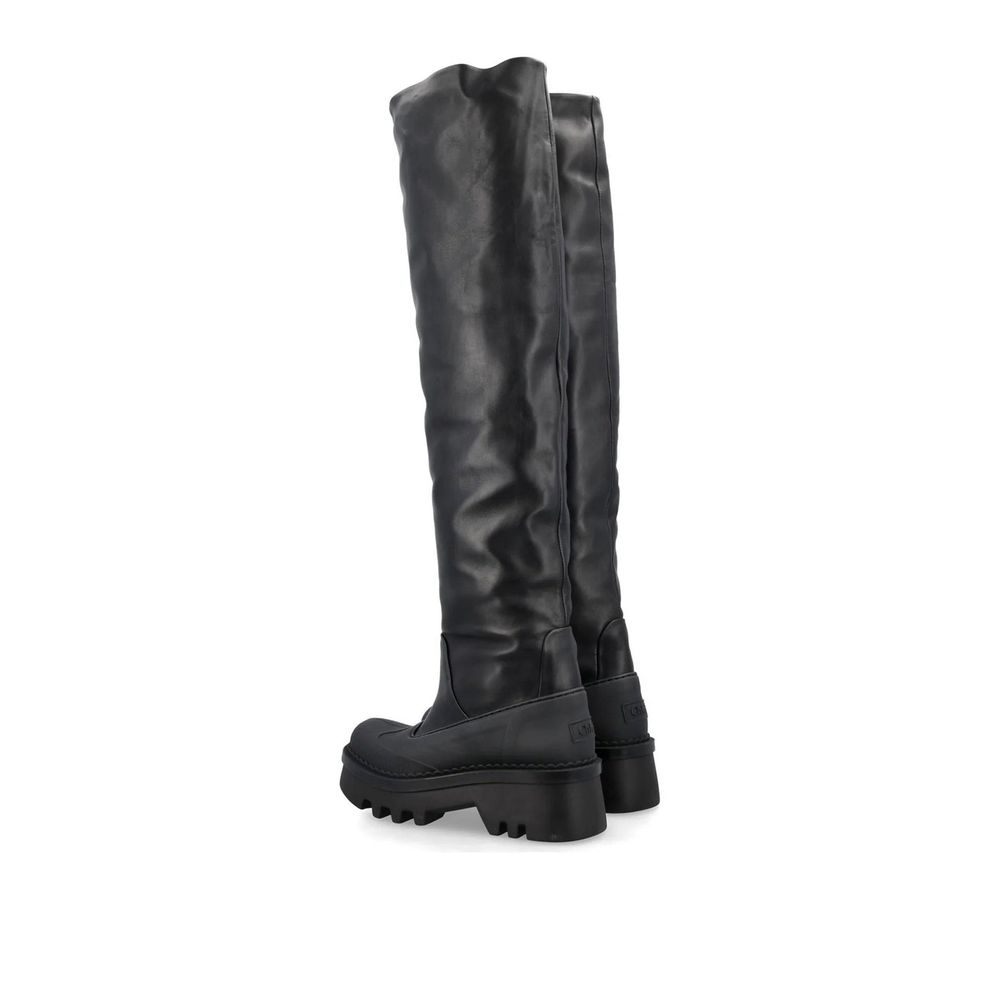 Chloé Black Leather Over The Knee Boots