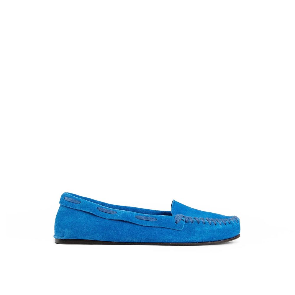 The Row Blue Calfskin Moccasin