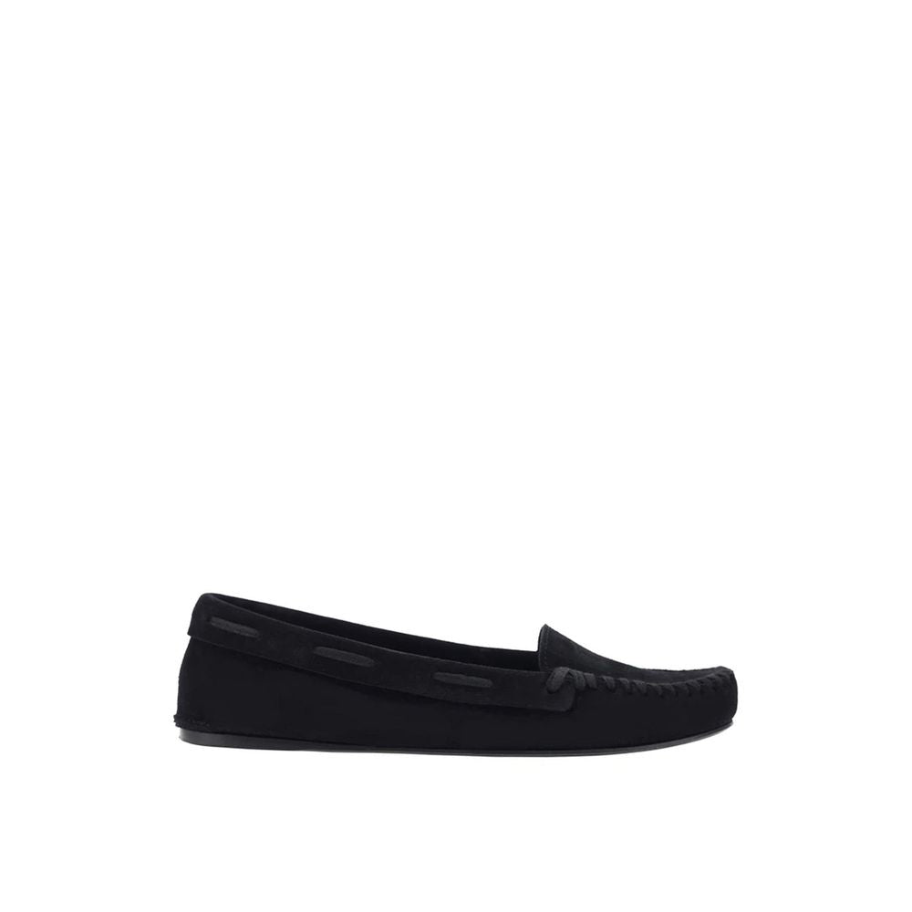 The Row Black Calfskin Moccasin