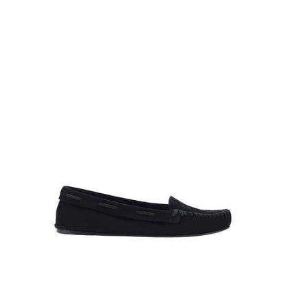 The Row Black Calfskin Moccasin