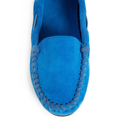The Row Blue Calfskin Moccasin