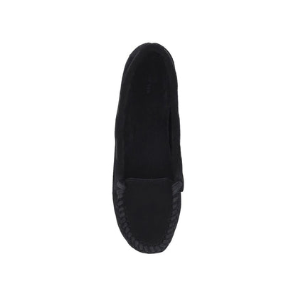 The Row Black Calfskin Moccasin