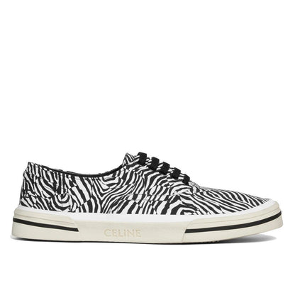 Celine Black Canvas Low Top Sneakers for Men