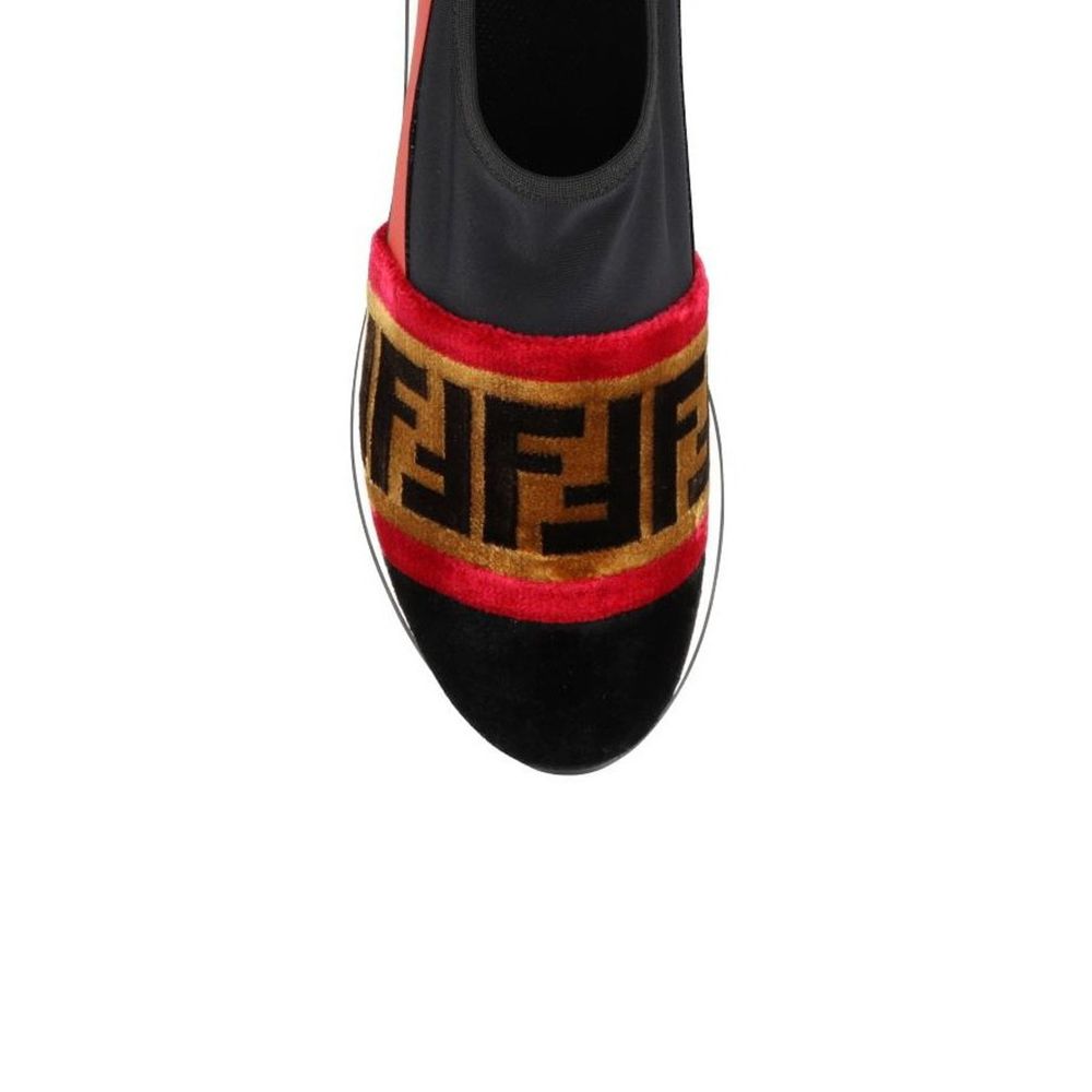 Fendi Black Fabric Sneakers - Elevate Your Style with Playful Sophistication