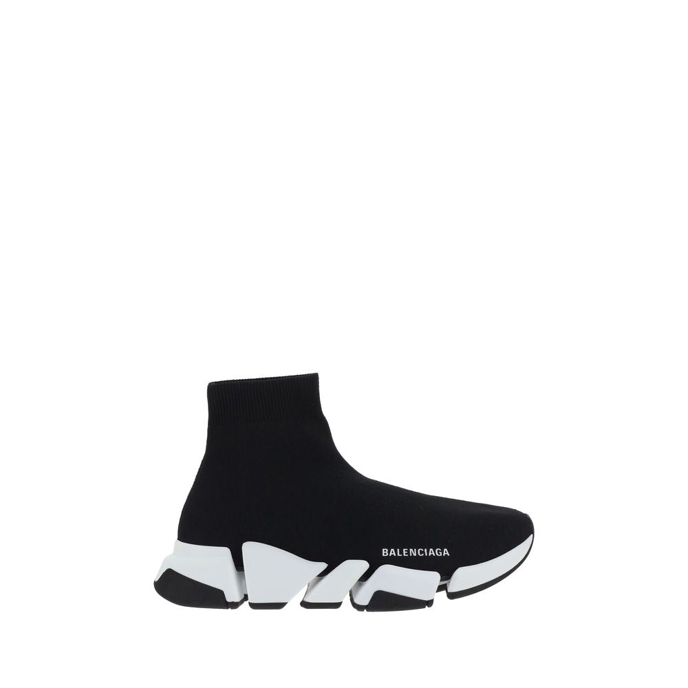 Balenciaga Black & White Speed Athletic Sneakers