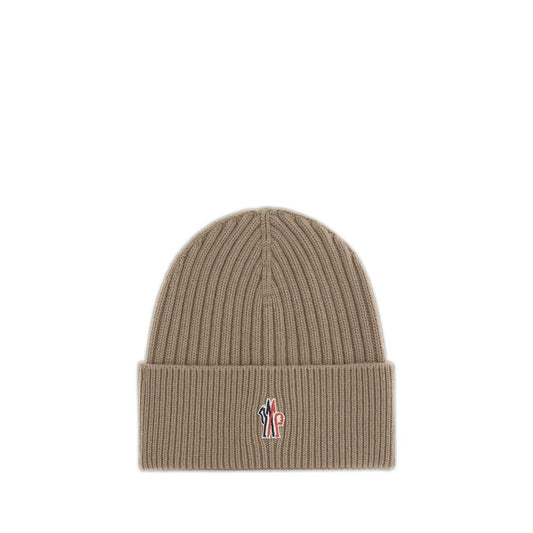 Moncler Grenoble Beige Merino Wool Beanie