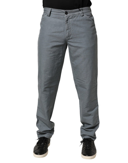 Master Coat Gray Cotton Regular Fit Men Denim Trouser Jeans