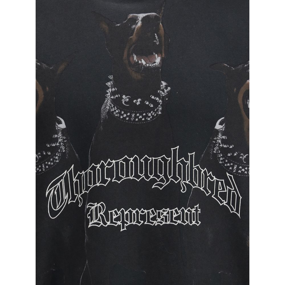 Represent Black Cotton Sweatshirt - The Thoroughbred Hoodie