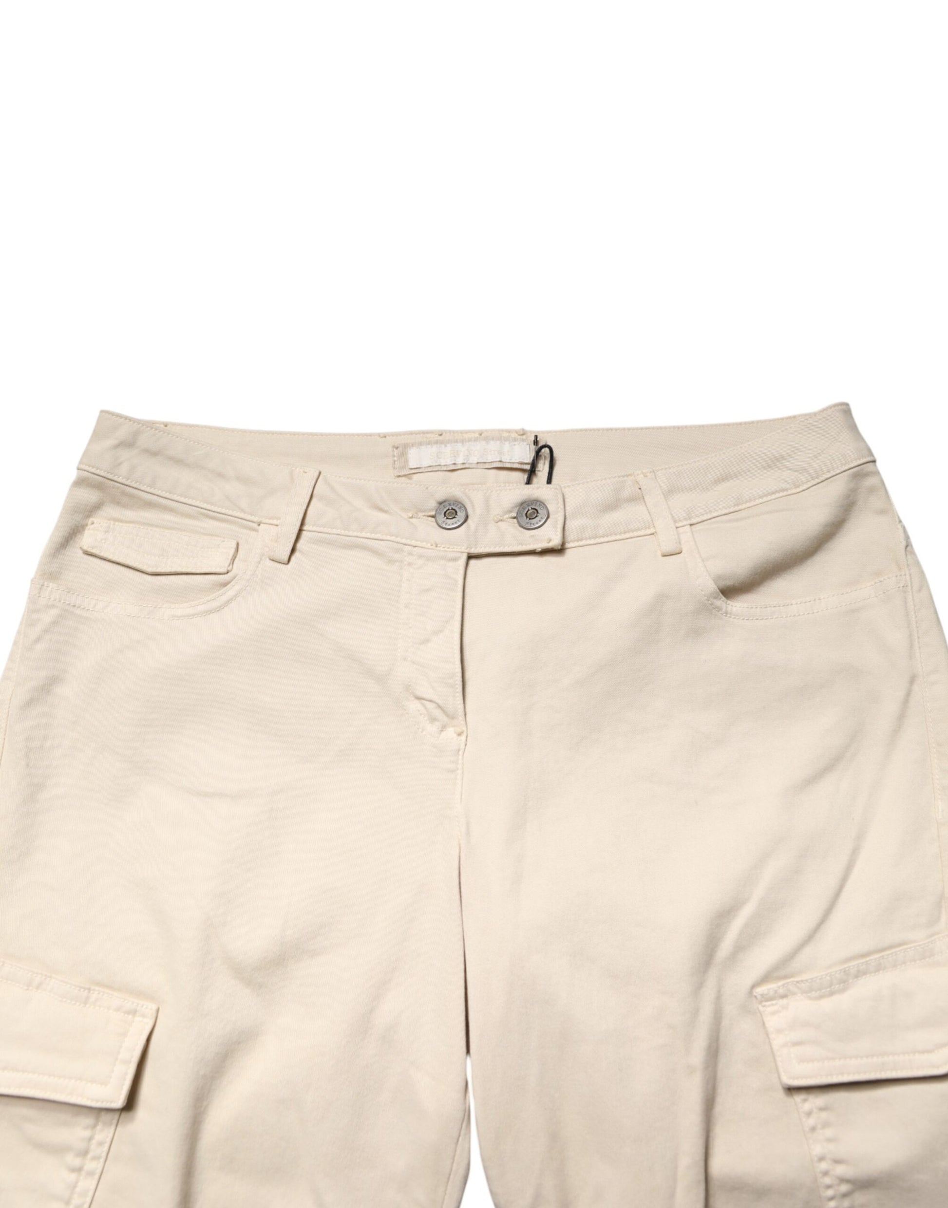 Scervino Street Beige Skinny Fit Mid Waist Men Denim Jeans