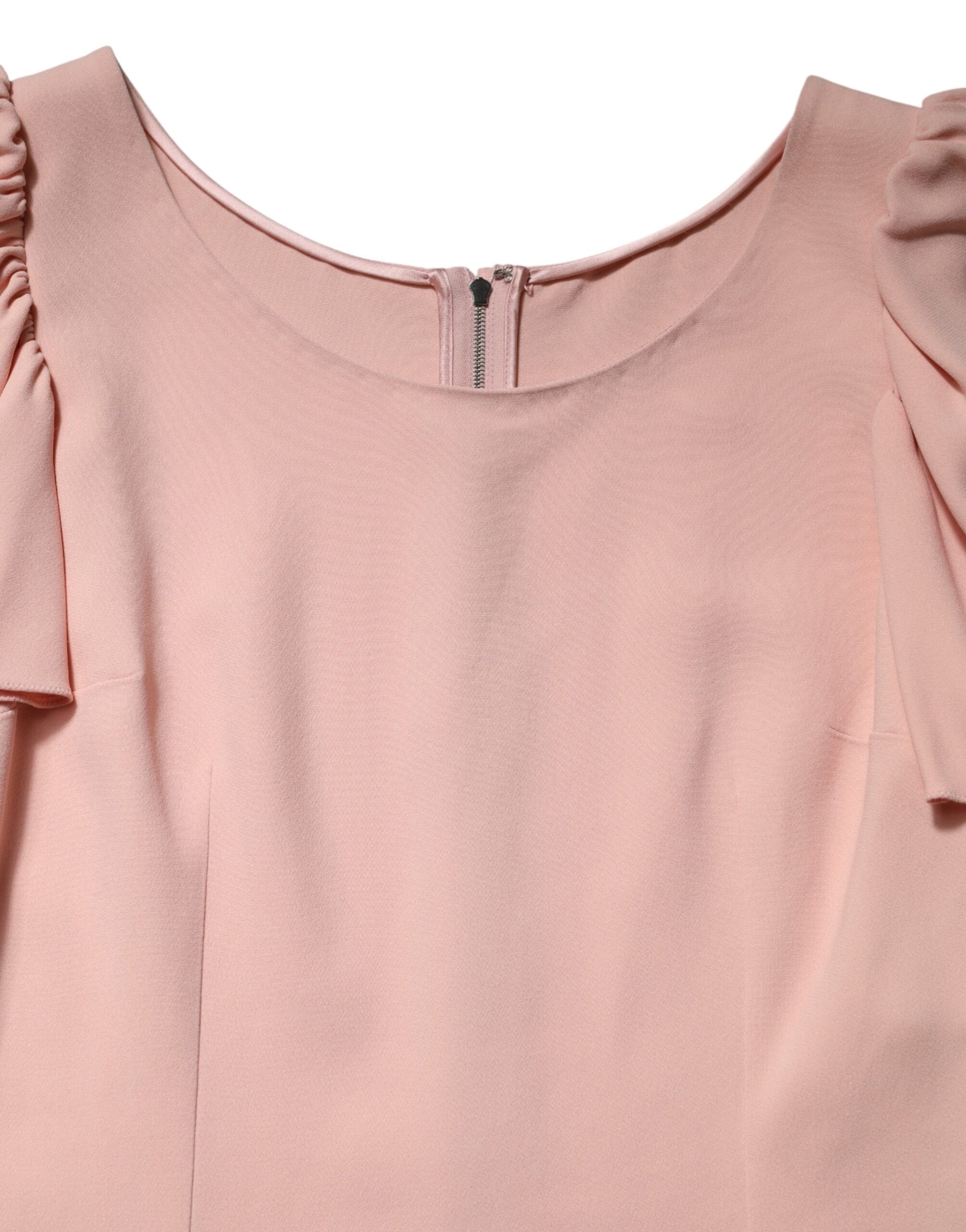 Dolce & Gabbana Pink Short Sleeves Round Neck Blouse Top