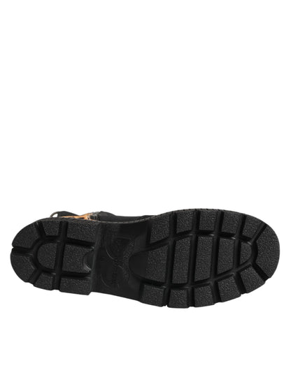 Dolce & Gabbana Multicolor Leopard Mid Calf Boots