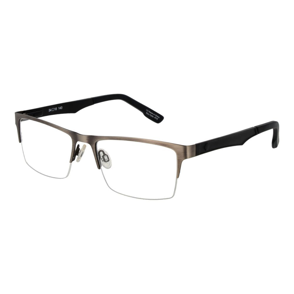 Spy Men's Optical Glasses – Gunmetal Half-Rim Frame, 54mm