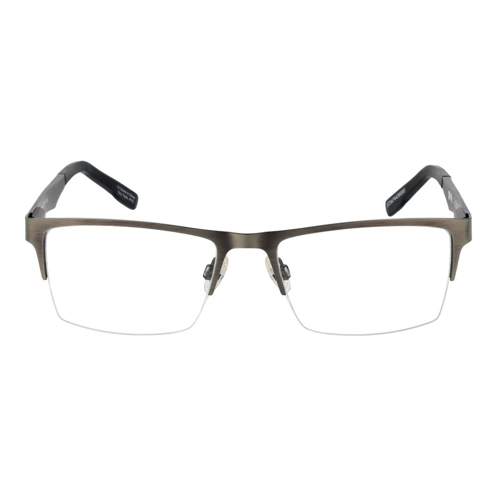 Spy Men's Optical Glasses – Gunmetal Half-Rim Frame, 54mm