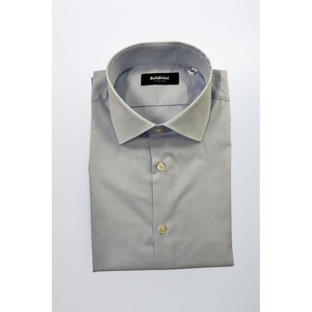 Baldinini Trend Light Blue Cotton Men's Shirt