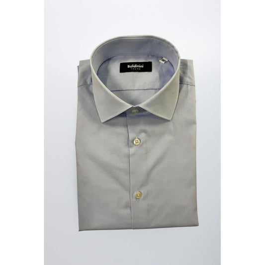 Baldinini Trend Light Blue Cotton Men's Shirt
