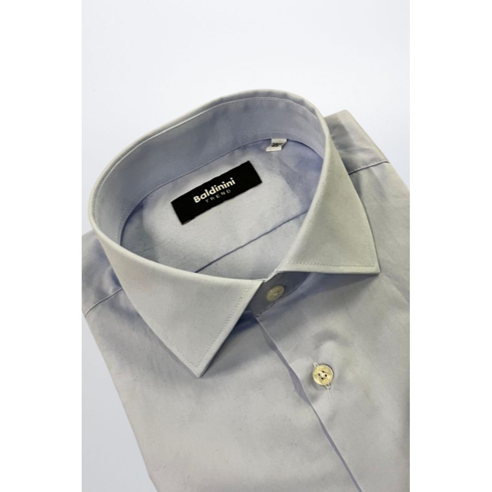 Baldinini Trend Light Blue Cotton Men's Shirt