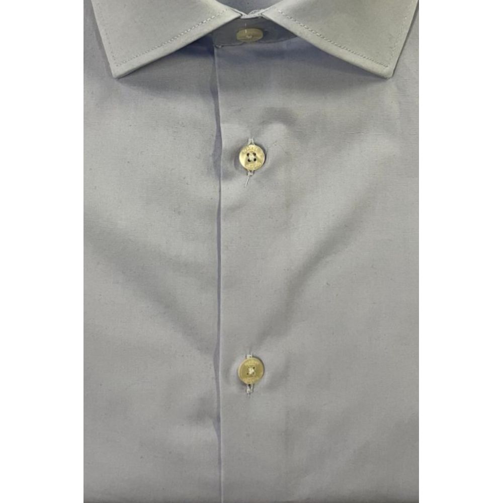 Baldinini Trend Light Blue Cotton Men's Shirt