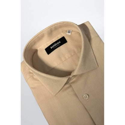 Baldinini Trend Beige Cotton Men's Shirt
