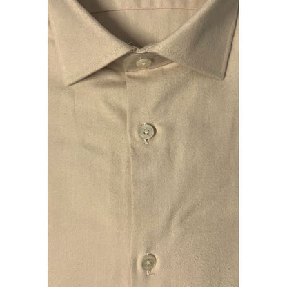 Baldinini Trend Beige Cotton Men's Shirt