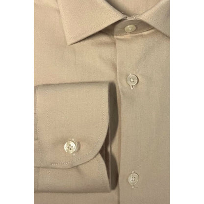 Baldinini Trend Beige Cotton Men's Shirt