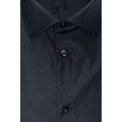 Baldinini Trend Black Cotton Men's Shirt