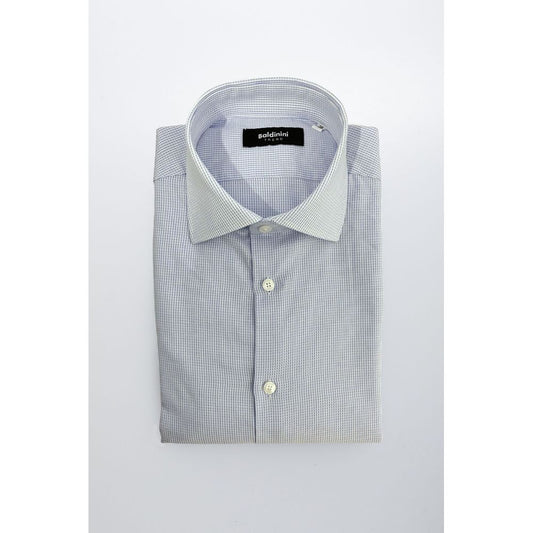 Baldinini Trend Light Blue Cotton Men Shirt