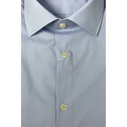 Baldinini Trend Light Blue Cotton Men Shirt