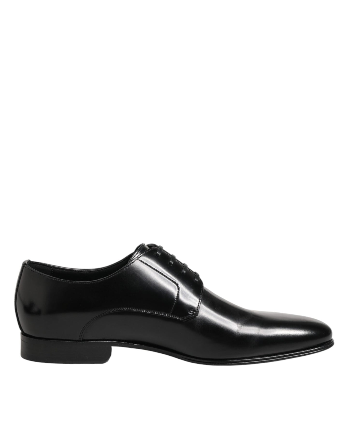 Dolce & Gabbana Black Calfskin Leather Derby Shoes for Men
