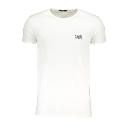 Cavalli Class White Cotton T-Shirt for Men