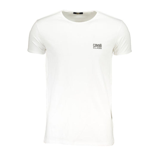 Cavalli Class White Cotton T-Shirt for Men