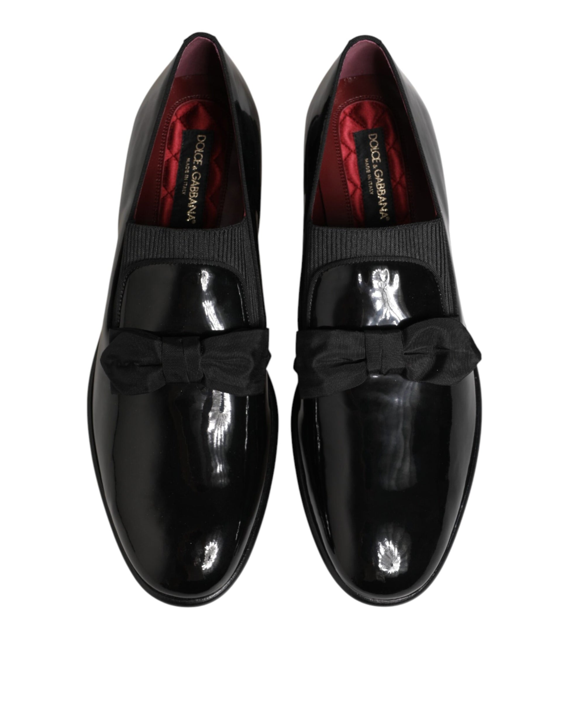 Dolce & Gabbana Black Leather Slip-On Dress Men's Loafers