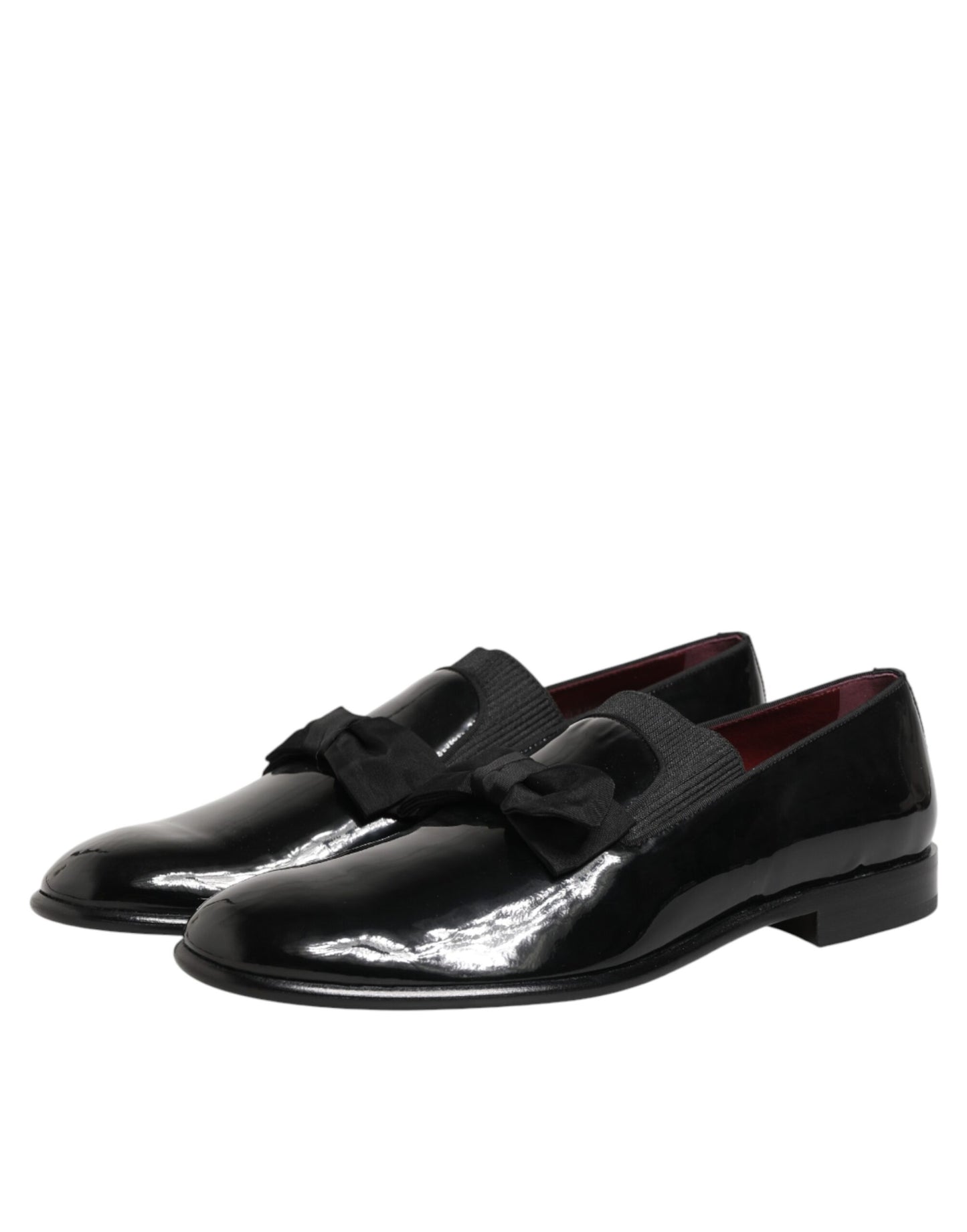 Dolce & Gabbana Black Leather Slip-On Dress Men's Loafers