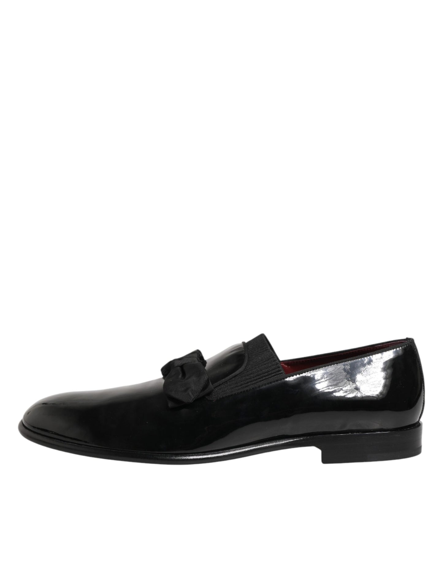 Dolce & Gabbana Black Leather Slip-On Dress Men's Loafers