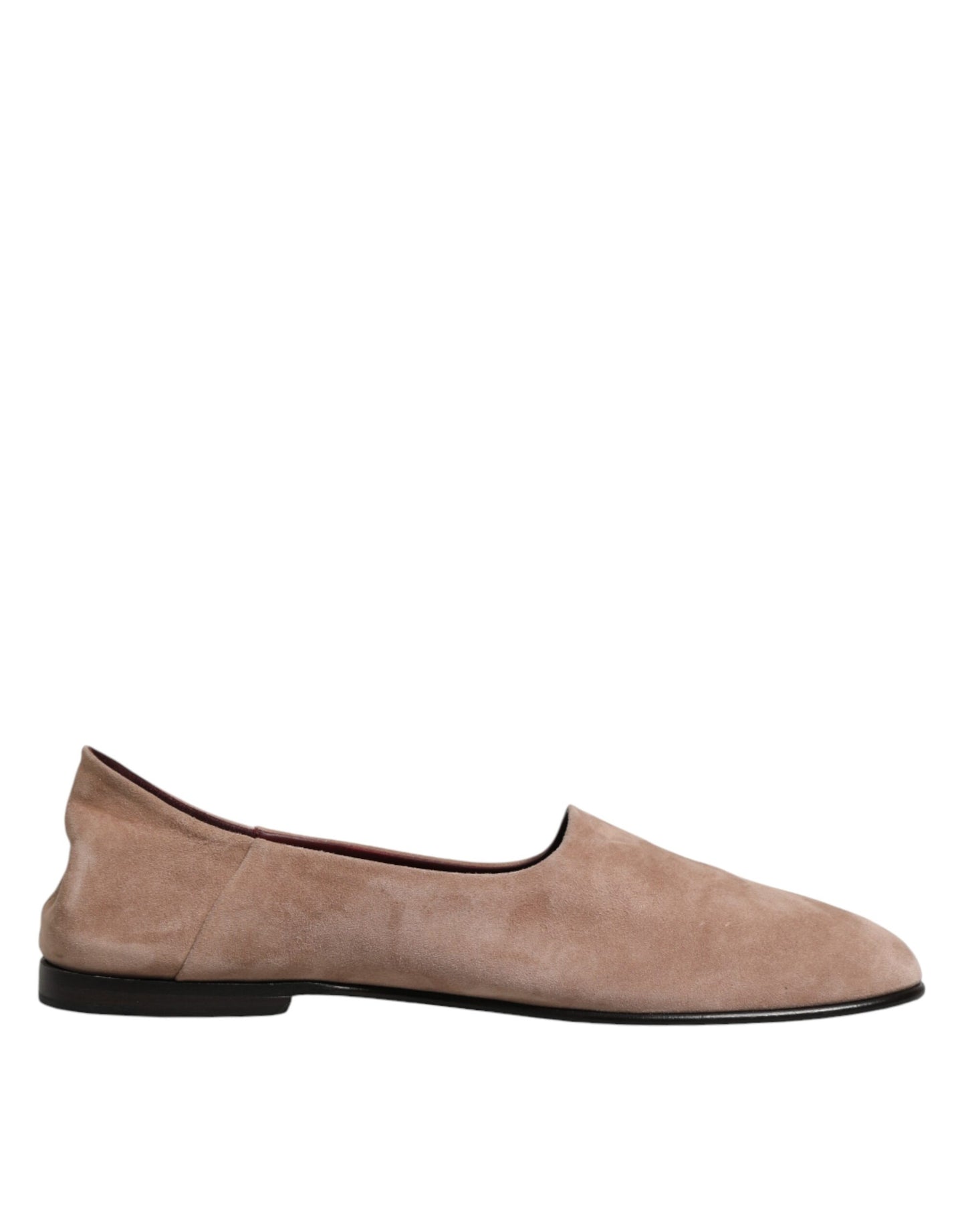 Dolce & Gabbana Beige Leather Suede Slip On Loafers
