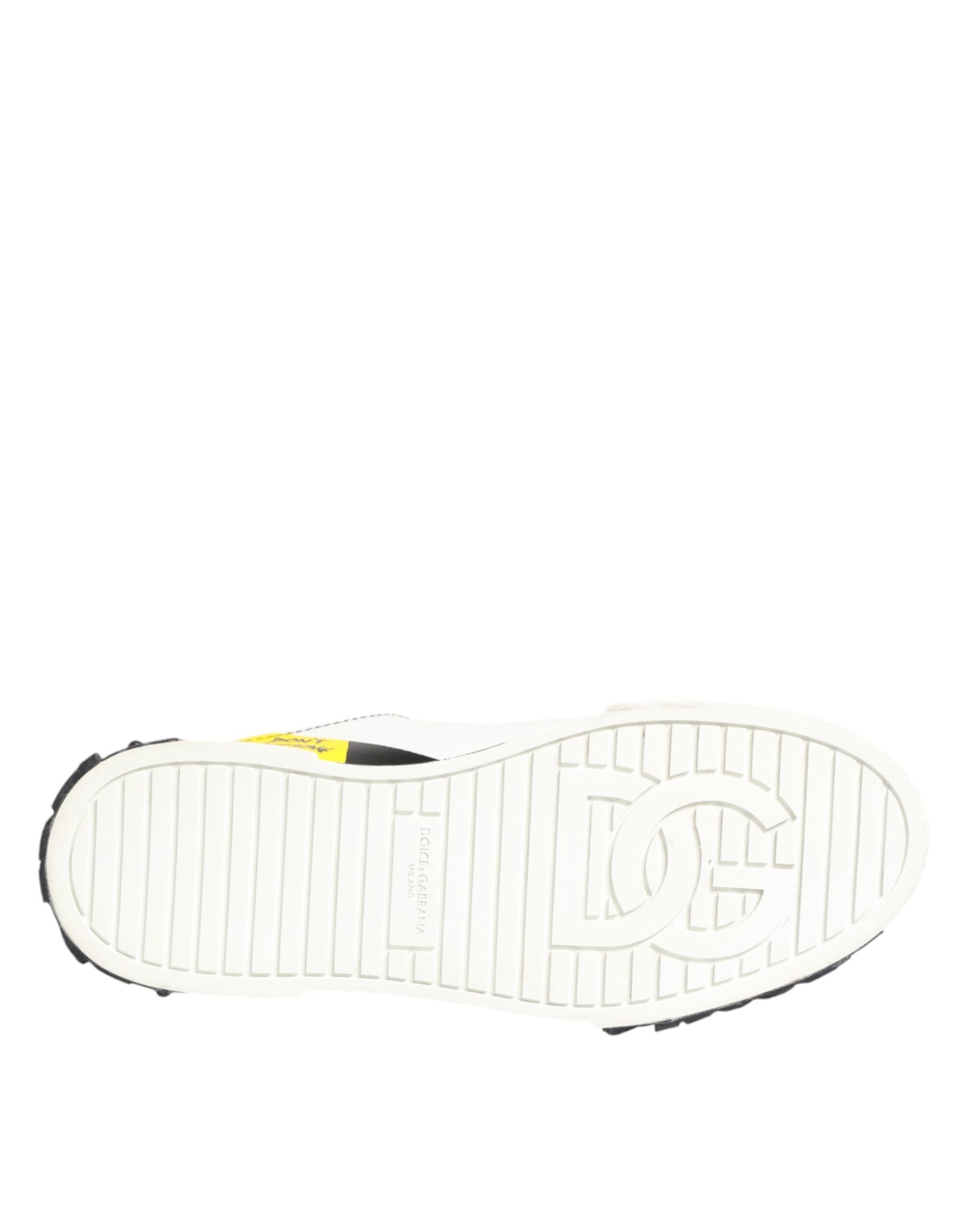 Dolce & Gabbana Multicolor Leather Graffiti Low Top Sneakers