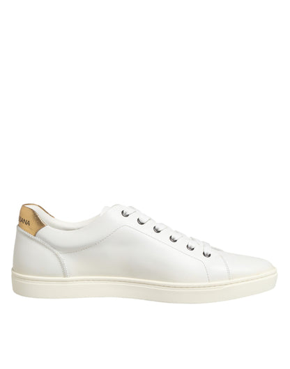 Dolce & Gabbana White Heart Embellished Sneakers