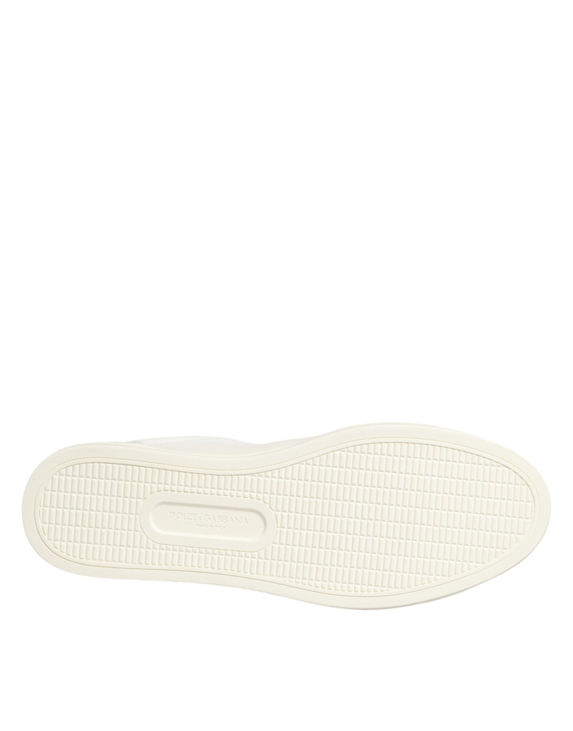 Dolce & Gabbana White Heart Embellished Sneakers