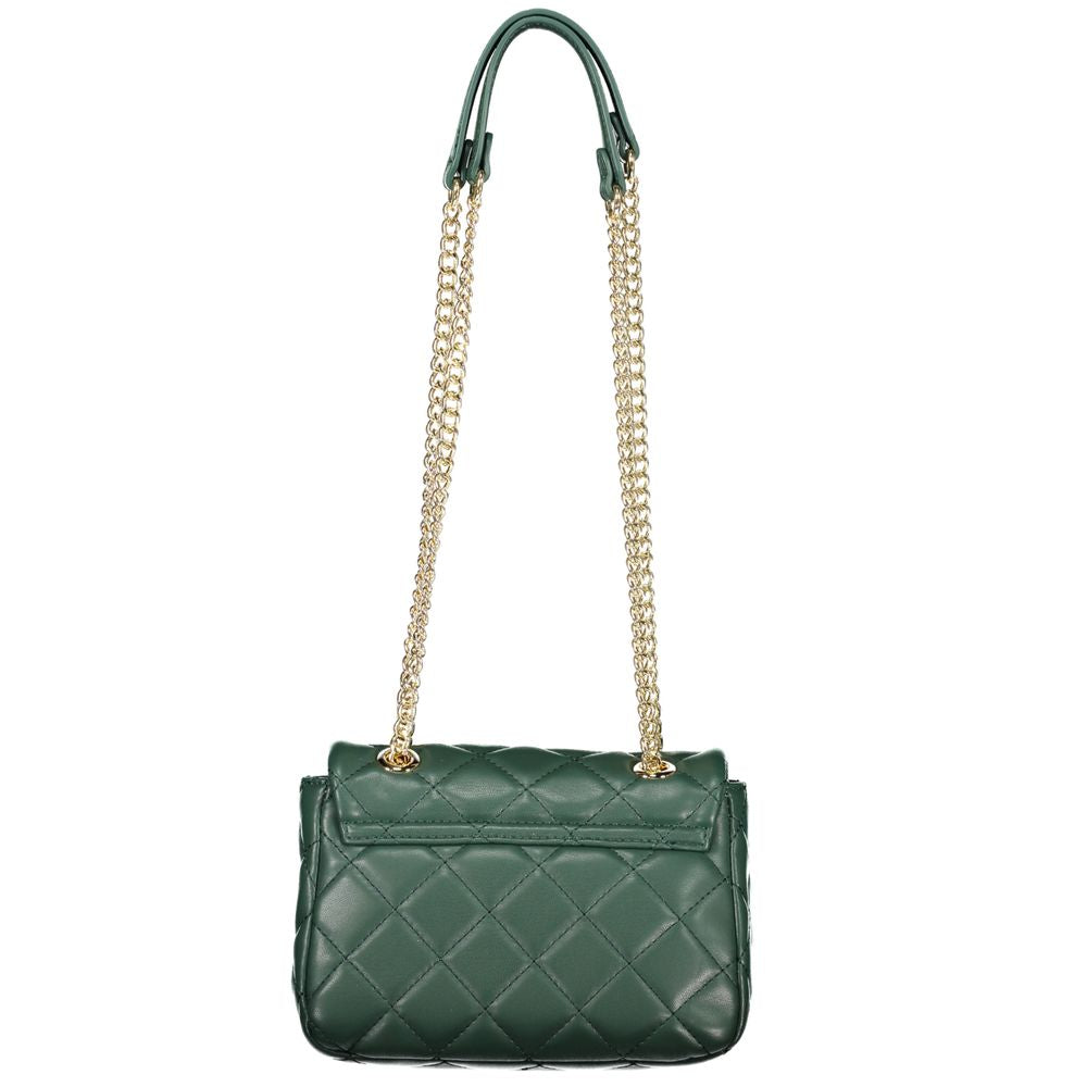 Mario Valentino Green Recycled Handbag with Chain Shoulder Strap