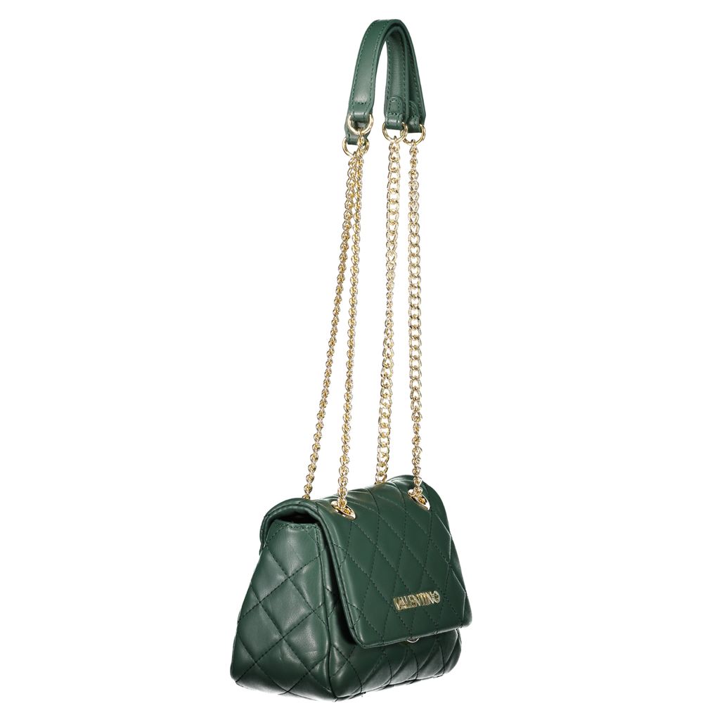 Mario Valentino Green Recycled Handbag with Chain Shoulder Strap