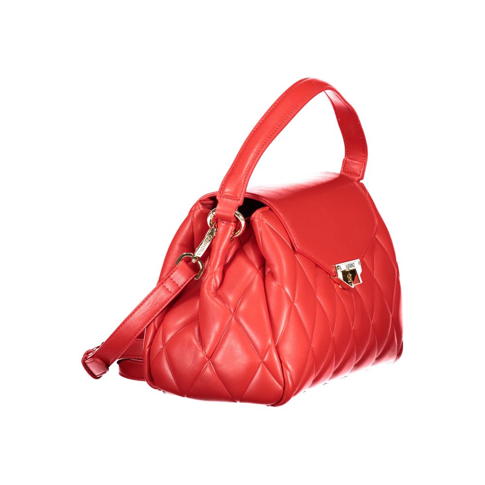 Mario Valentino Red Handbag with Adjustable Shoulder Strap