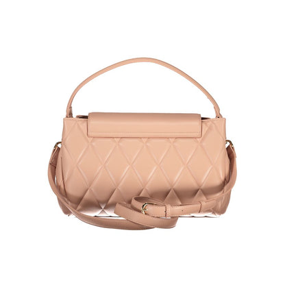 Mario Valentino Pink Leather Handbag with Twist Closure