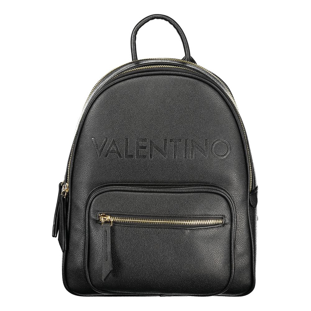 Mario Valentino Black Recycled Backpack with Adjustable Straps