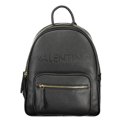 Mario Valentino Black Recycled Backpack with Adjustable Straps